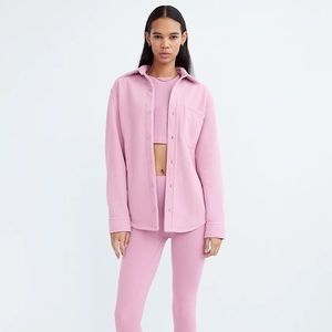 TNA Polar Fleece Shacket Pink